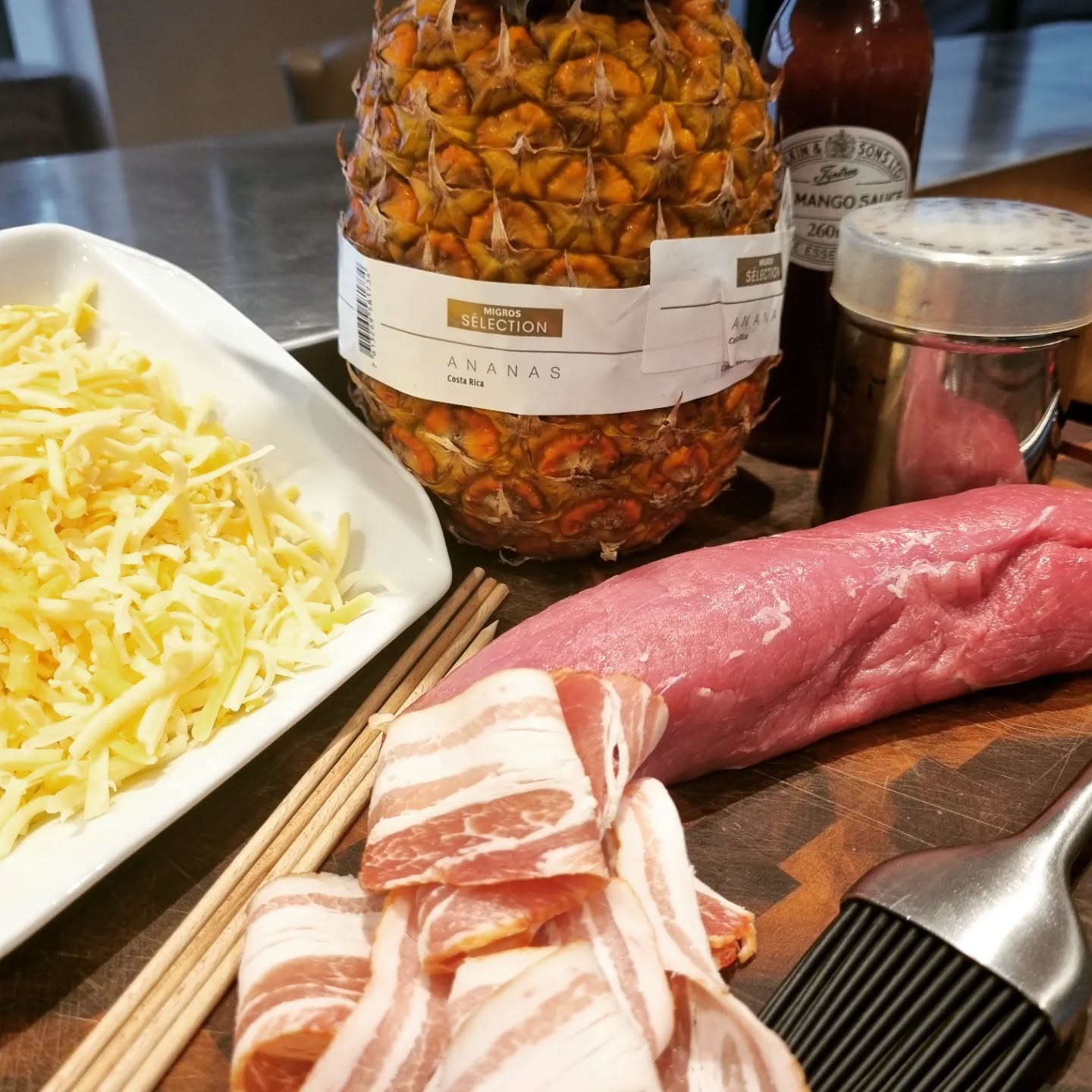 Tropical Bacon Cheese Tenderloin