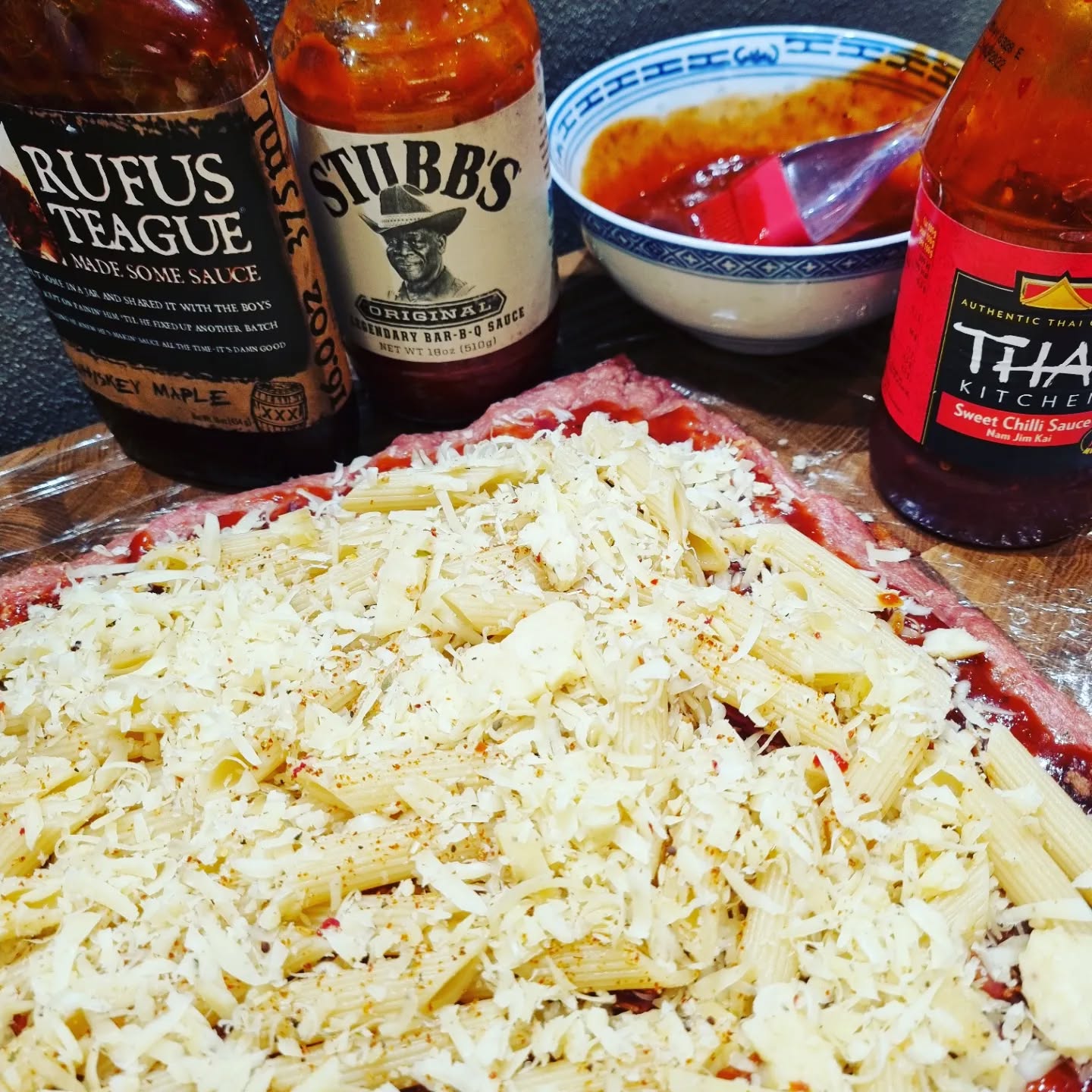 Big Meat Bacon Pasta Bomb