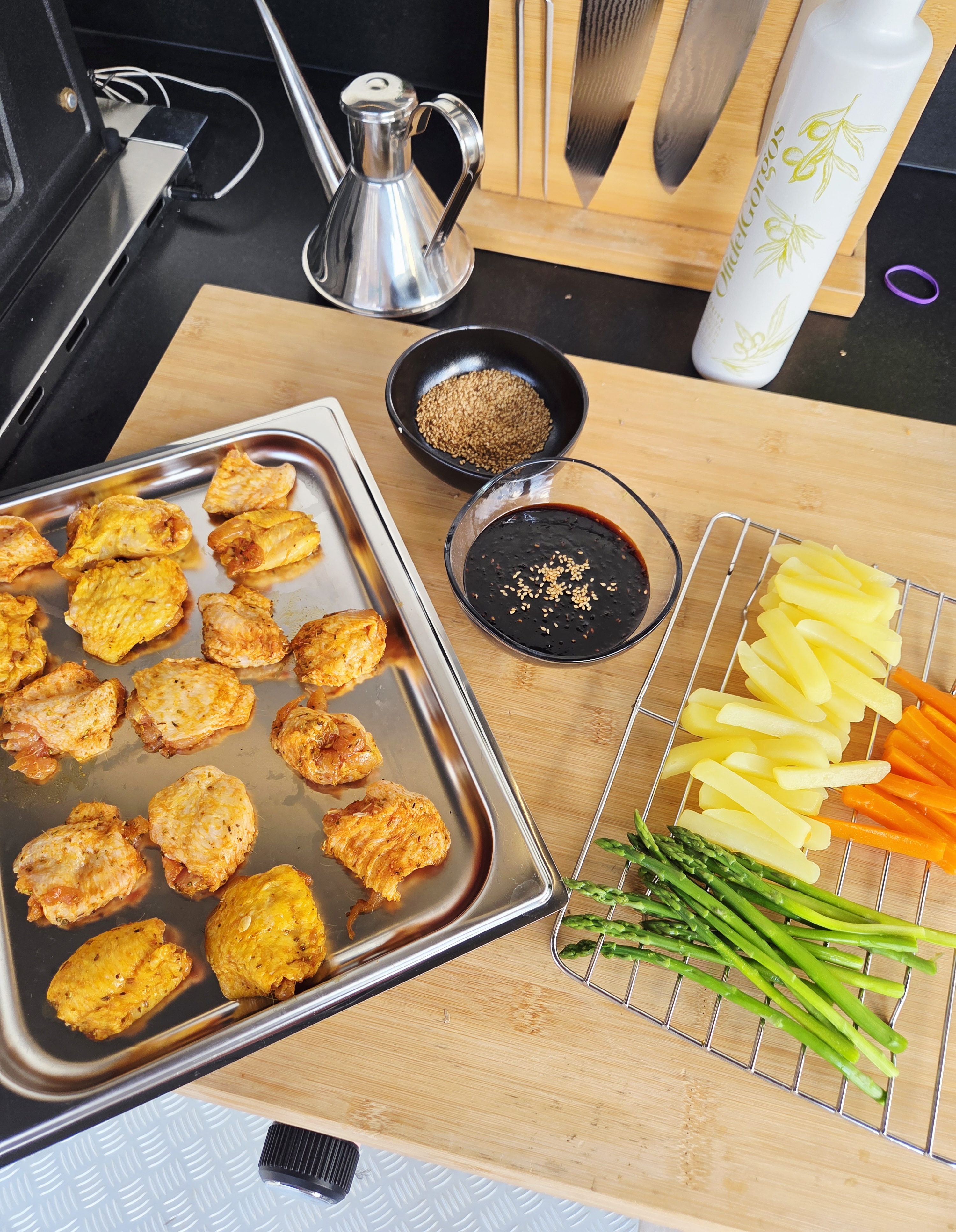 Teriyaki-Stuffed Chicken Wings